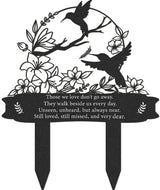 Memorial Plaques Stake Grave Decorations for Cemetery Metal Grave Plaque Stakes Markers Sympathy Waterproof Cemetery Decor for Dad Mom Grandma Outdoors Garden Personalized (Type B)