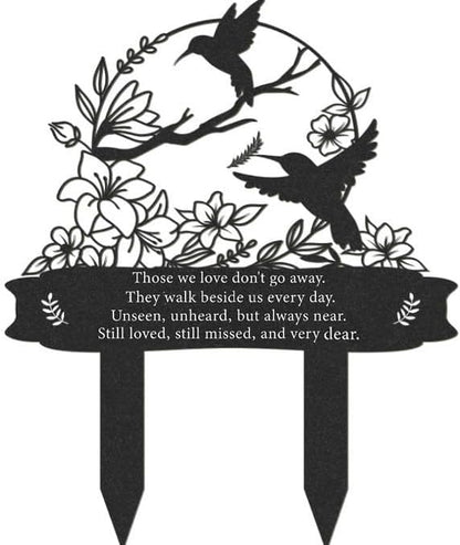 Memorial Plaques Stake Grave Decorations for Cemetery Metal Grave Plaque Stakes Markers Sympathy Waterproof Cemetery Decor for Dad Mom Grandma Outdoors Garden Personalized (Type B)
