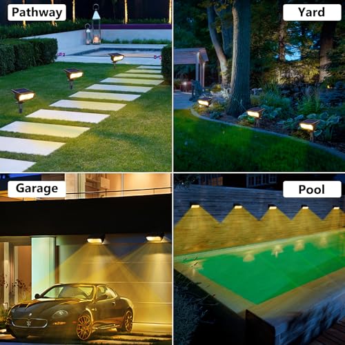 Toodour Solar Spot Light Outdoor - 2 Pack, 2 Modes