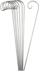 20 Pcs Silver 20cm Plant Label Hooks Markers Label Hanger Garden Plant Sign Stake Rustproof Deformed Garden Sign Hooks Hanging Rods for Flower Planter Plant Container Accessories