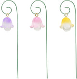 3PCS Fairy Garden Miniatures Fairy Garden Accessories Flower Set Mini Garden Micro Landscape Ornaments Lily Miniature Glow in The Dark Flower Pick Stand Set Fairy Garden Dollhouse Accessory