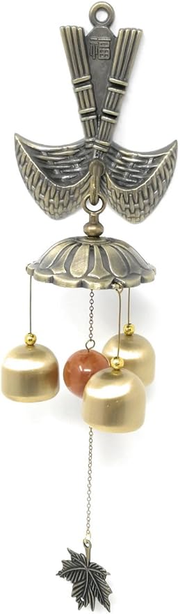 THY COLLECTIBLES Feng Shui Brass Door Chime Wind Chime windbell - Chinese Fu (Fortune) Design