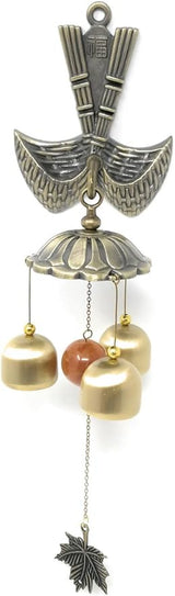 THY COLLECTIBLES Feng Shui Brass Door Chime Wind Chime windbell - Chinese Fu (Fortune) Design