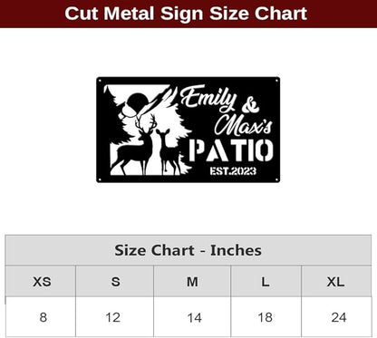 MeMate Personalized Metal Sign for Backyard, Custom Name Sign for Outside, Large Metal Housewarming Gift