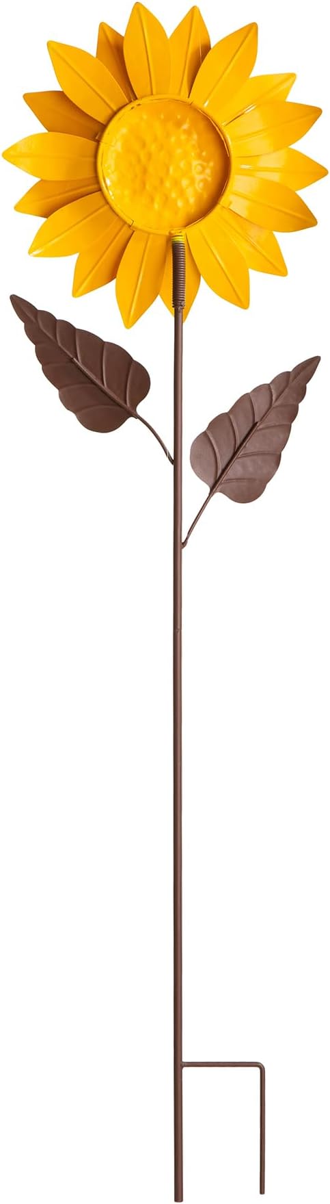Glitzhome Fall Decorations Outdoor 42" Metal Giant Sunflower Yard Stake or Hanging Sign for Home Outside Garden Lawn Porch Thanksgiving Decorating