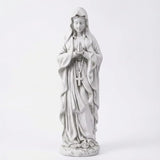 Virgin Mary Statue, 29.9'' H Outdoor Statue Garden Decor Mother Mary Statue for Patio Yard Home Hallway Lawn Magnesium Oxide Stone Religious Indoor/Outdoor Decor