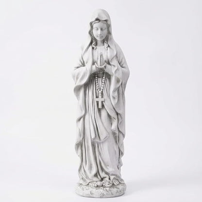 Virgin Mary Statue, 29.9'' H Outdoor Statue Garden Decor Mother Mary Statue for Patio Yard Home Hallway Lawn Magnesium Oxide Stone Religious Indoor/Outdoor Decor