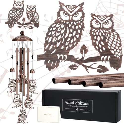 Wind Chimes for Outside - Owl Gifts for Women Mom Grandma