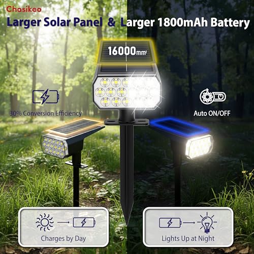 Solar Lights Outdoor - Waterproof LED Spotlights