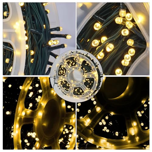 FUNPENY 164FT 500 LED String Lights - 8 Modes, Waterproof, Warm White