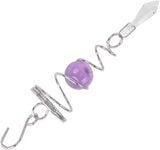 Wind Spinner Stabilizer Crystal Ball, 2 Gazing Ball Spiral Tail Wind Spinner Garden Wind Spinner Tail Stabilizer with Swivel Hook(Purple)