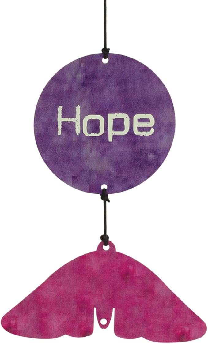 Regal Art & Gift Wind Bell for Outdoor and Garden Use | Decorative Hanging Bell with Soothing Chime Tones for Porch, Patio, Balcony, or Yard Décor | Steel Construction | Hope | 22 Inch
