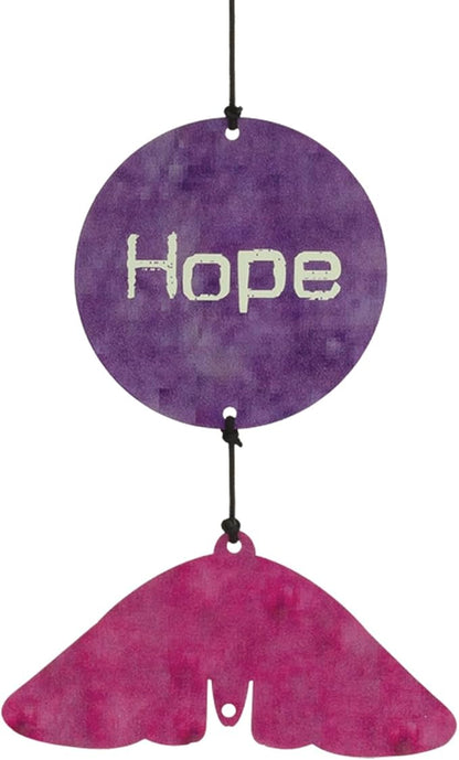 Regal Art & Gift Wind Bell for Outdoor and Garden Use | Decorative Hanging Bell with Soothing Chime Tones for Porch, Patio, Balcony, or Yard Décor | Steel Construction | Hope | 22 Inch