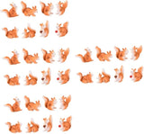 Yardwe 32 Pcs Little Squirrel Ornament Micro Ornaments Squirrel Shape Decor Miniature Squirrel Ornament Fairy Garden Adornment Squirrel Figures Mini Bunny Toys Kid Toys Statue Plant Resin