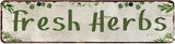 Herb Garden Signs for Outside Funny Gardening Metal Tin Sign Rustic Outdoor Fresh Herbs Sign for Farm Yard Herb Garden Home Wall Art Decor, Weatherproof Metal Garden Signs for Outside 4×16 Inch