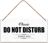 SCAZOMV Please Do Not Disturb Thank You Wood Sign Decor Funny Rustic Wood Front Door Sign Vintage Wall Hanging Plaque Porch Yard Studio Office Home Farmhouse Decor 10''x 5''