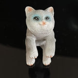 3 Pcs Resin Hanging Cat Figurines Planter Pot Hanger Miniature Fairy Garden Terrarium Edge Decor Flower Pot and Vase Hugger Hanging Animals Ornaments for Patio, Yard, Balcony