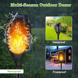 Solar Torch Lights - 6 Pack Flickering Flame