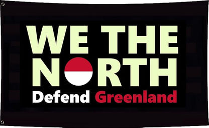 Defend Greenland Flag 4X6FT, Both Sides Printed, Men Women Banner,Vibrant Colors, Double Stitched with 2 Brass Grommets, Bar Garden Street Decoration, GYM, Office Decor,Indoor Outdoor Use,Gifts. (Black, 4x6ft)