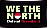 Defend Greenland Flag 5X8FT,Both Sides Printed, Men Women Banner,Vibrant Colors, Double Stitched with 2 Brass Grommets, Bar Garden Street Decoration, GYM, Office Decor,Indoor Outdoor Use,Gifts. (Black, 5x8ft)
