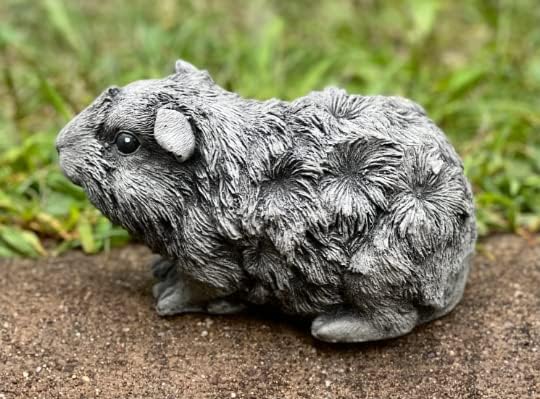 Guinea Pig Figure Garden Statue Concrete Backayard Decor Guinea Pig Statue Backyard Farm Animal Outdoor Sculpture