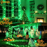 Pooqla 200 LED Green Halloween String Lights - 66 ft