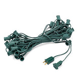 HLO Lighting C7 Light String - 50' Green Cord, 12" Spacing