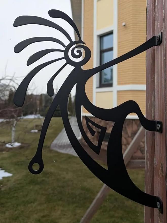 Native American Iron Plant Hangers Hooks for Outdoor -10inch Hanging Plants Flower Fern Pots Lantern Bird Feeder Wind Chimes for Porch Garden Farmhouse