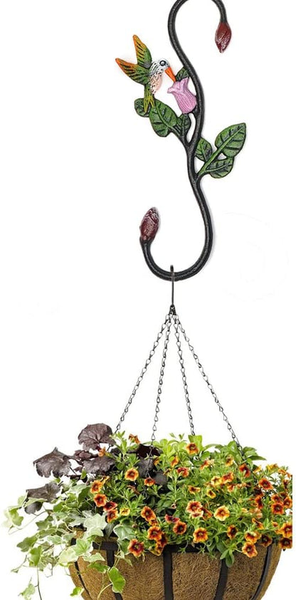 Cast Iron Plant Extension Hanger, Indoor Outdoor S Hooks Plant Hanger for Hanging Plants, Ceiling Extender Hooks for Hanging Flower Pots Baskets, Macrame Plant Holder, Lantern, Birdfeeder