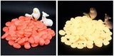150Pcs Glow Stones Glow in The Dark Garden Stones Pebbles, Gardening Luminous Stones Outdoor Decor Glowing Water Fish Tank Gravel (Orange)