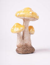 SEINHIJO Mushroom Decor Sculpture Garden Gifts Statue Outdoor Fairy Figurine Modern Patio Arts Polyresin 7.1inch