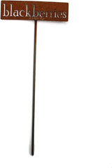 Classic Metal Garden Markers 19 Inches Tall (blackberries, Naturally Rusted)