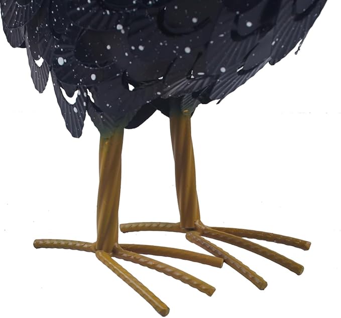 Metal Rooster Statue Garden Chicken Sculpture Decoration Metal Yard Art for Yard Outdoor Indoor Decoration (#L)