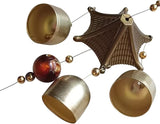 Fish with Energy Bead Wind Chimes Represents Richer Than Richer Copper Alloy 3 Layers+9 Bells for Outdoor Decorations Garden Yard Trees Or As A Good Gift