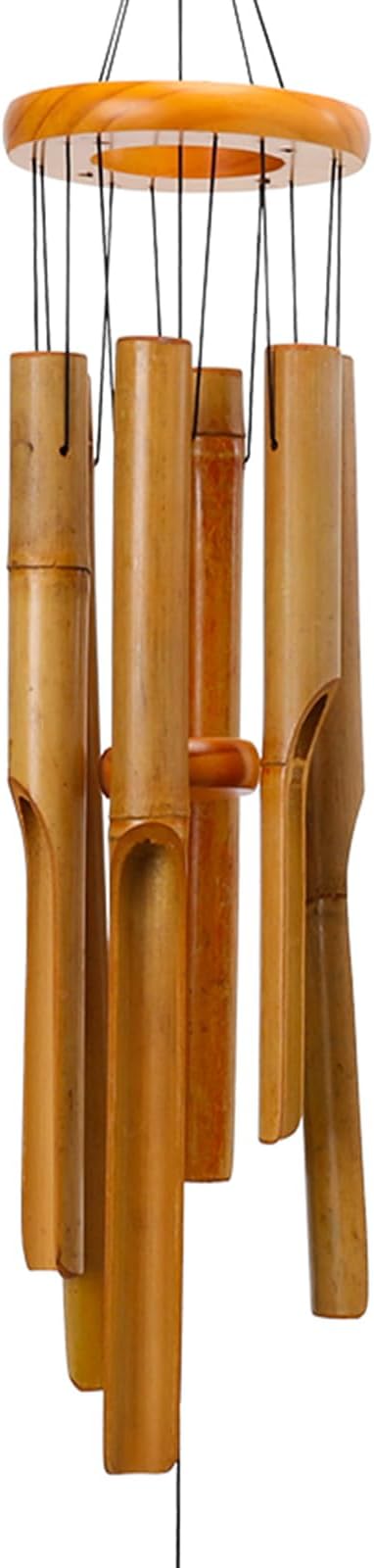 Afirst Bamboo Wind Chimes, 38" Wooden Windchimes for Outdoor Valentine's Day Gift Handcrafted Memorial Sympathy Gift for Garden, Patio, Home or Outdoor Decor
