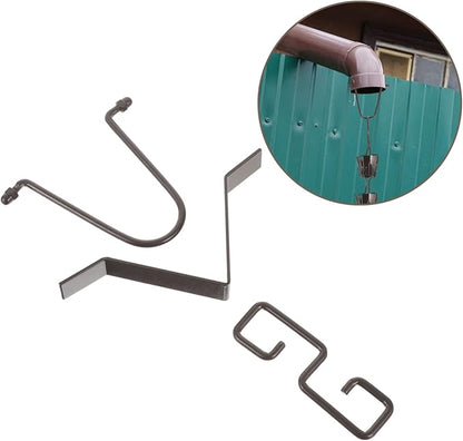 Rain Chain Hooks for Gutters 1 Set of Metal Rain Chain Gutter Clips Adapter for Easy Install