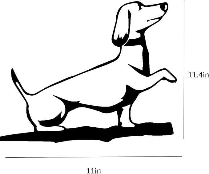 Metal Garden Dog Statue Ornament Gift Metal Art Dog Silhouette Decoration Steel Dogs Statue Decorative Garden Stakes for Yard, Lawn, Patio, Pathway (Dachshund)