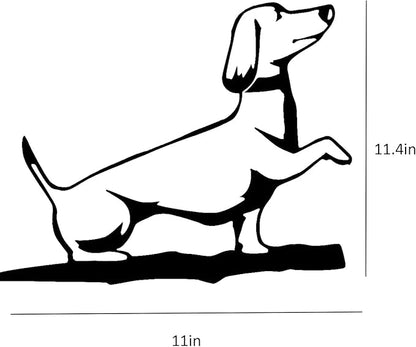 Metal Garden Dog Statue Ornament Gift Metal Art Dog Silhouette Decoration Steel Dogs Statue Decorative Garden Stakes for Yard, Lawn, Patio, Pathway (Dachshund)