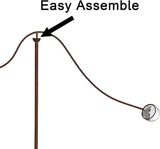 Metal Yard Balancer Garden Decorative Stakes 67", Rusty Treatment Iron Balancing Sculpture, Girl Flying Kite Balanced Stake, Present to Mother Sister Daughter as Park Lawn Patio Decor Art