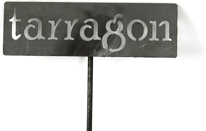 Classic Metal Garden Markers 19 Inches Tall (tarragon, Raw, Unfinished Steel (will rust with time))