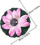 BESTonZON 2pcs Solar Floating Lotus Pond Lights, Outdoor Landscape LED Water Garden Decor with Color-Changing Gradient, Solar-Powered Waterproof Pool Lamps for Garden Pond