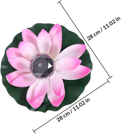 BESTonZON 2pcs Solar Floating Lotus Pond Lights, Outdoor Landscape LED Water Garden Decor with Color-Changing Gradient, Solar-Powered Waterproof Pool Lamps for Garden Pond