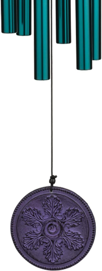 Regal Art & Gift Garden Medallion Chimes - Outdoor Decorative Metal Hanging Chime - Relaxing Sound for Yard, Patio, Porch or Garden - Purple