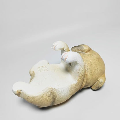 Funny Dog Flower Pot Figurines, Funny Garden Decor Statue, Mini Resin Plant Stand Outdoor Ornaments, Animal Design Yard Sculpture (Pug Puppy)