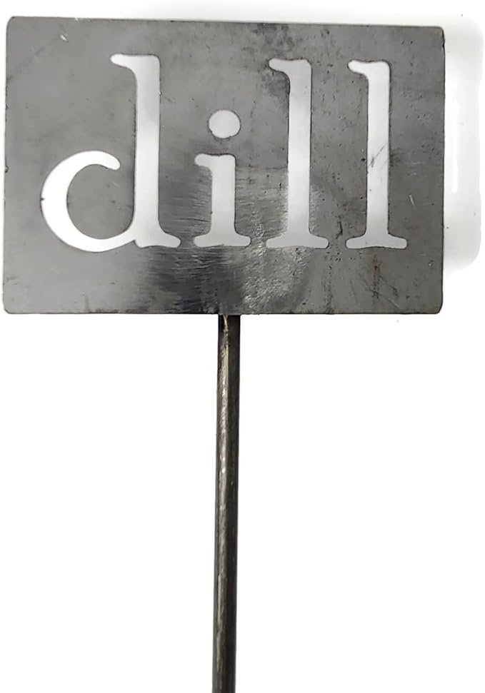Classic Metal Garden Markers 19 Inches Tall (dill, Raw, Unfinished Steel (will rust with time))