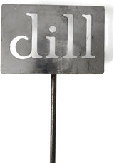 Classic Metal Garden Markers 19 Inches Tall (dill, Raw, Unfinished Steel (will rust with time))