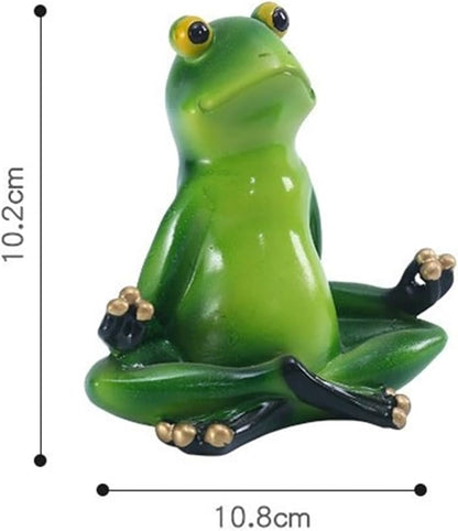 Garden Decor Frog Statue Outdoor Garden Sculptures for Yard Lawn Resin Animal Figurines Yoga Art Gardening Gifts(Meditation)