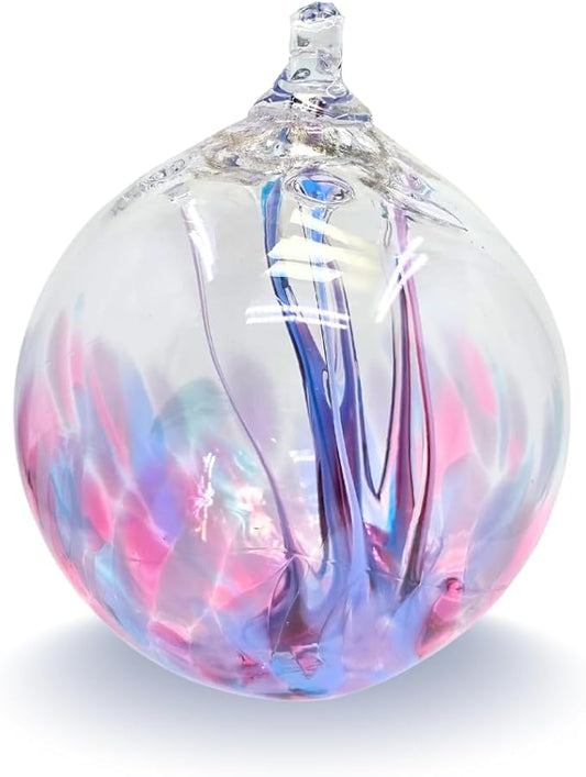 Luke Adams Handmade Glass Gazing Balls for Garden – Hand Blown Glass Gazing Ball for Yard Décor – Decorative Garden Globe (Hydrangea)