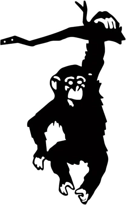 Monkey Statue Yard Silhouette Branch Decor Hanging Tree Art Monkey Ornament Garden Art Decoration for Patio Outdoor Backyard