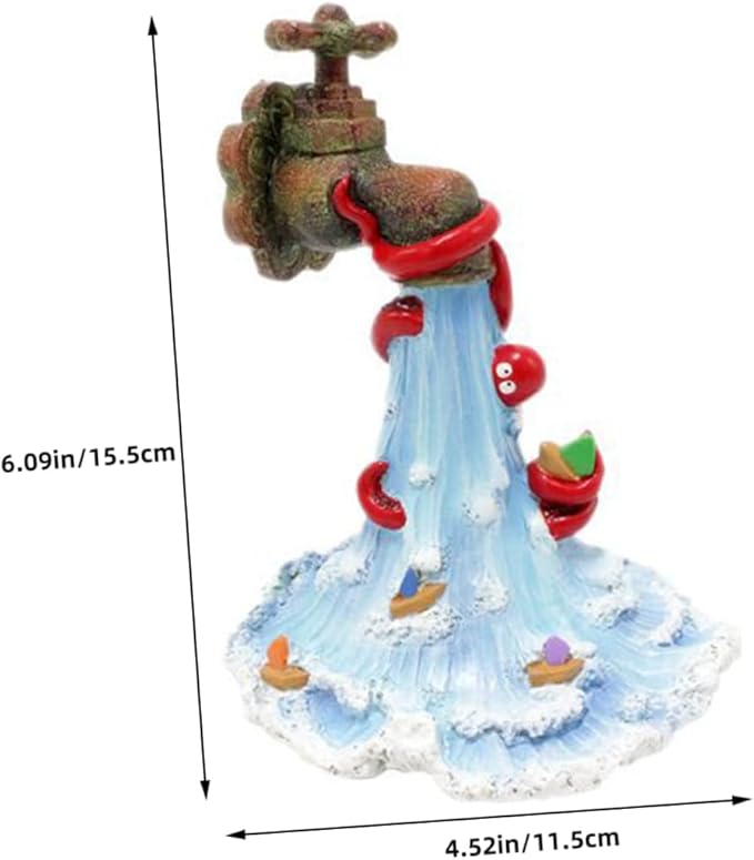 Luxshiny Retro Octopus Resin Sculpture Unique Vintage Outdoor Decor for Garden Patio Home Versatile Bookend Lawn Ornament Material